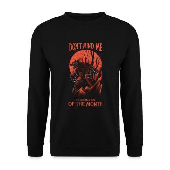 Don't worry about me, it's just this - Unisex Sweatshirt - black - Front - Alina (178cm) & Michal (187cm)