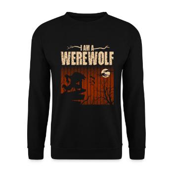 Je suis un design de loup-garou pour les fans de loups - Sweat-shirt Unisexe - noir - Devant - Alina (178cm) & Michal (187cm)