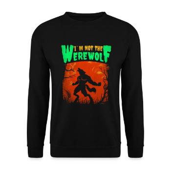 Je ne suis pas le design de loup-garou pour - Sweat-shirt Unisexe - noir - Devant - Alina (178cm) & Michal (187cm)