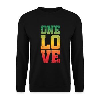 Un design d’amour pour le reggae rasta - Sweat-shirt Unisexe - noir - Devant - Alina (178cm) & Michal (187cm)