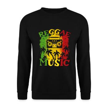 Reggae Music Design pour les amateurs de musique reggae - Sweat-shirt Unisexe - noir - Devant - Alina (178cm) & Michal (187cm)