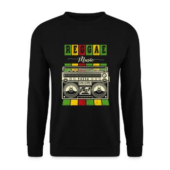Reggae Music Design pour les amateurs de musique reggae - Sweat-shirt Unisexe - noir - Devant - Alina (178cm) & Michal (187cm)