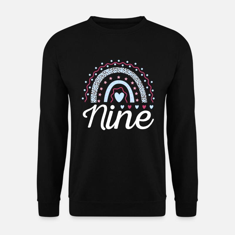 Neun Leoparden-regenbogen-design Für 9. - Unisex Pullover - Schwarz