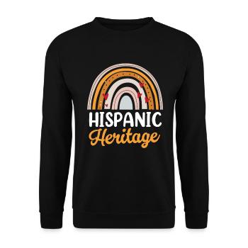 Hispanic Heritage Design for Hispanics Americans - Unisex Sweatshirt - black - Front - Alina (178cm) & Michal (187cm)