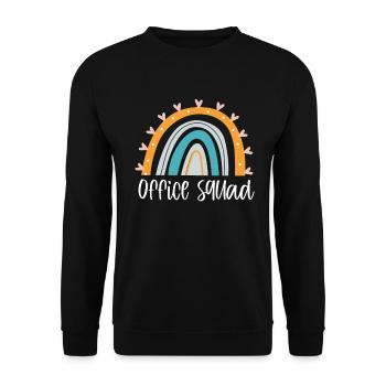 Office Squad Design Für Verwaltungsassistenten - Unisex Pullover - Schwarz - Vorne - Alina (178cm) & Michal (187cm)