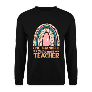 Un design d’enseignant reconnaissant pour la 3ème année - Sweat-shirt Unisexe - noir - Devant - Alina (178cm) & Michal (187cm)