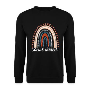 Sozialarbeiter-design Für Wohlfahrtsarbeiter - Unisex Pullover - Schwarz - Vorne - Alina (178cm) & Michal (187cm)