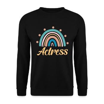 Actress Design For Acting Fans - Unisex Sweatshirt - black - Front - Alina (178cm) & Michal (187cm)