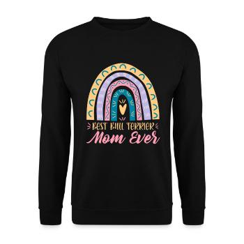 Meilleur design Bull Terrier Mamma de tous les temps pour - Sweat-shirt Unisexe - noir - Devant - Alina (178cm) & Michal (187cm)