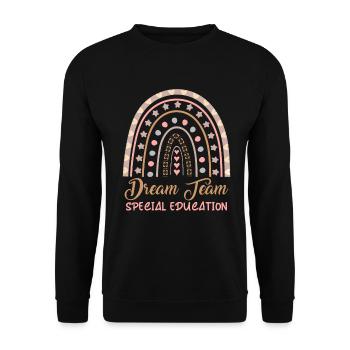 Dream Team Special Education Design Für Sped - Unisex Pullover - Schwarz - Vorne - Alina (178cm) & Michal (187cm)