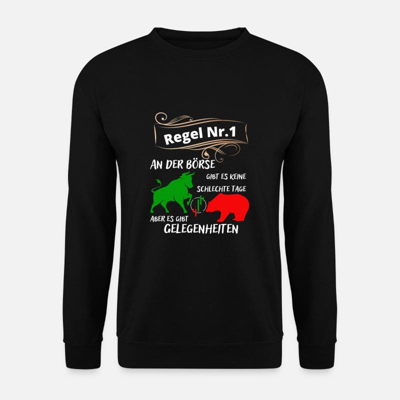 Bulle und Bär die Tiere der Börse und der Aktien - Unisex Pullover - Schwarz