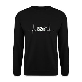 Parachutiste 82ND Heartbeat - Sweat-shirt Unisexe - noir - Devant - Alina (178cm) & Michal (187cm)