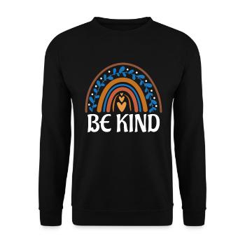 Be Friendly Design For Friendly - Unisex Sweatshirt - black - Front - Alina (178cm) & Michal (187cm)