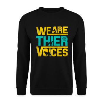 We are your voices design for pet lovers - Unisex Sweatshirt - black - Front - Alina (178cm) & Michal (187cm)