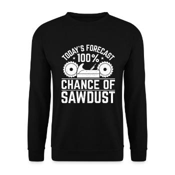 Die Heutige Prognose 100% Wahrscheinlichkeit Von - Unisex Pullover - Schwarz - Vorne - Alina (178cm) & Michal (187cm)