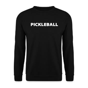 Pickleball design for Pickleball players or - Unisex Sweatshirt - black - Front - Alina (178cm) & Michal (187cm)