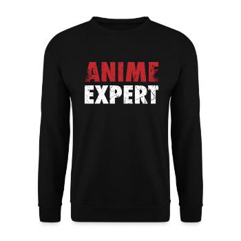 Expert en anime pour les personnages de dessins animés japonais - Sweat-shirt Unisexe - noir - Devant - Alina (178cm) & Michal (187cm)