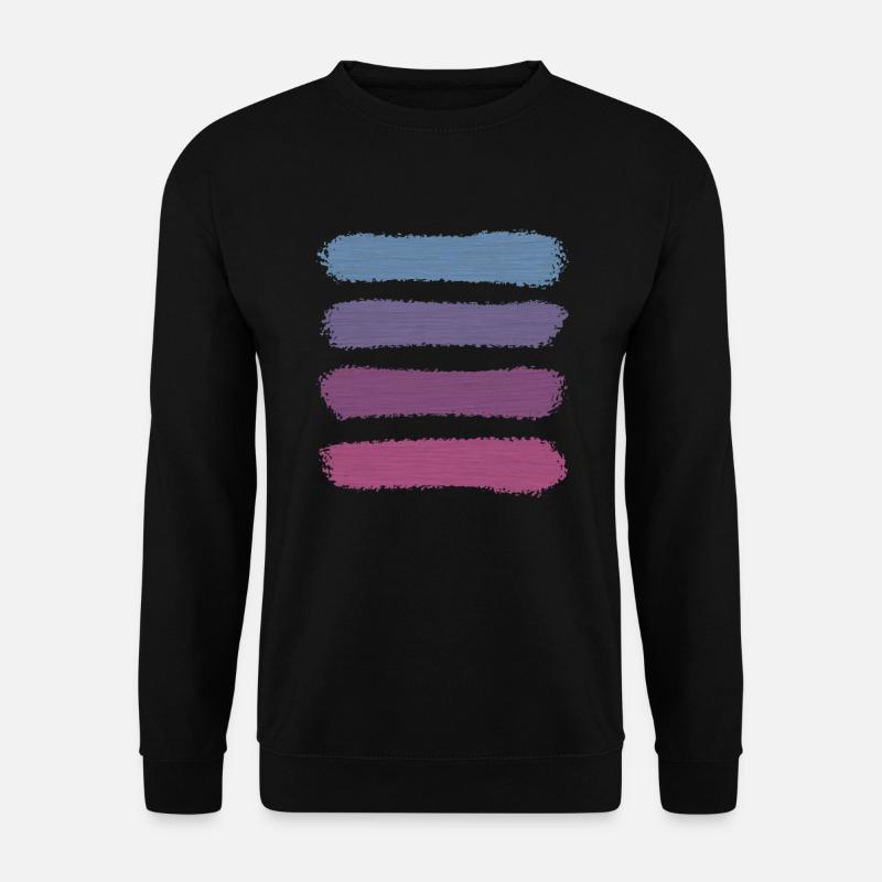Rayures rétro vintage « Violet Sunset » - Sweat-shirt Unisexe - noir