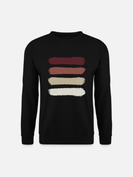 Vintage Retro Stripes "White Sunset" - Unisex Pullover - Schwarz