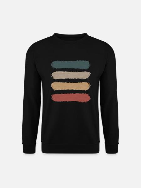 Vintage Retro Stripes "Red Sunrise" - Unisex Sweatshirt - black