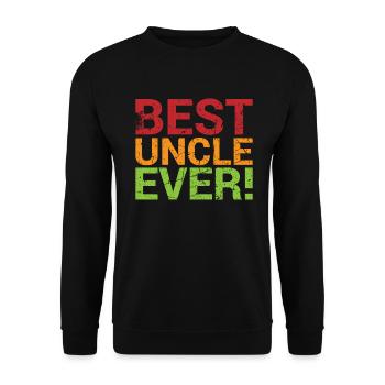 Best uncle of all time for the birthday of the - Unisex Sweatshirt - black - Front - Alina (178cm) & Michal (187cm)