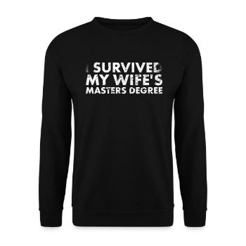 J’ai survécu à la maîtrise de ma femme - Sweat-shirt Unisexe - noir - Devant - Alina (178cm) & Michal (187cm)