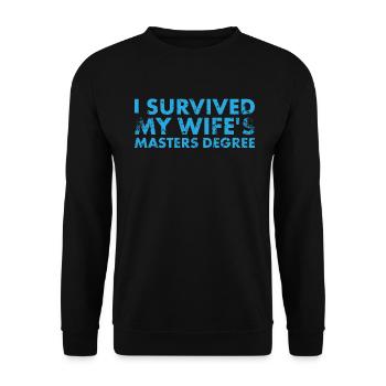 J’ai survécu à la maîtrise de ma femme - Sweat-shirt Unisexe - noir - Devant - Alina (178cm) & Michal (187cm)