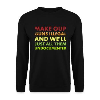 Rendre nos armes illégales et nous le ferons - Sweat-shirt Unisexe - noir - Devant - Alina (178cm) & Michal (187cm)
