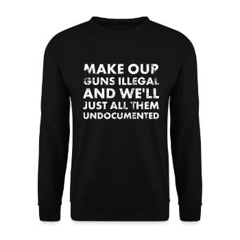 Rendre nos armes illégales et nous le ferons - Sweat-shirt Unisexe - noir - Devant - Alina (178cm) & Michal (187cm)