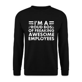 Je suis un fier patron de Damn Great - Sweat-shirt Unisexe - noir - Devant - Alina (178cm) & Michal (187cm)