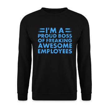 Je suis un fier patron de Damn Great - Sweat-shirt Unisexe - noir - Devant - Alina (178cm) & Michal (187cm)