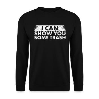 Ich Kann Ihnen Etwas Trash-design Für - Unisex Pullover - Schwarz - Vorne - Alina (178cm) & Michal (187cm)