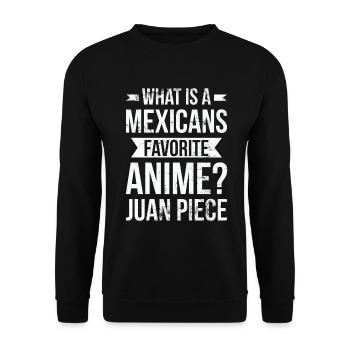 Qu’est-ce qu’un anime mexicain préféré? Juan Pièce - Sweat-shirt Unisexe - noir - Devant - Alina (178cm) & Michal (187cm)