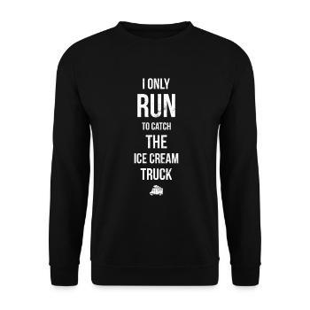 Je cours juste pour aller chercher le camion de crème glacée pour Frozen - Sweat-shirt Unisexe - noir - Devant - Alina (178cm) & Michal (187cm)