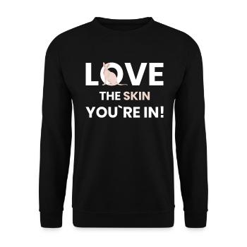 Aimez la peau de vous pour Sphynx Cat - Sweat-shirt Unisexe - noir - Devant - Alina (178cm) & Michal (187cm)