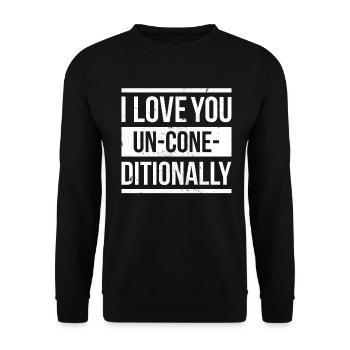 I Love You Un-cone-diditional For Frozen Sweet Fan - Unisex Sweatshirt - black - Front - Alina (178cm) & Michal (187cm)