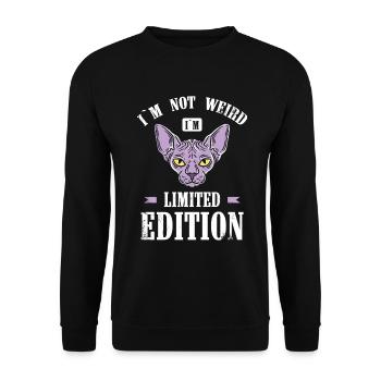 I'm not weird, I'm limited edition for - Unisex Sweatshirt - black - Front - Alina (178cm) & Michal (187cm)