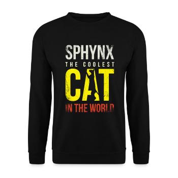 Sphynx Die Coolste Katze Der Welt Für Sphynx Cat - Unisex Pullover - Schwarz - Vorne - Alina (178cm) & Michal (187cm)