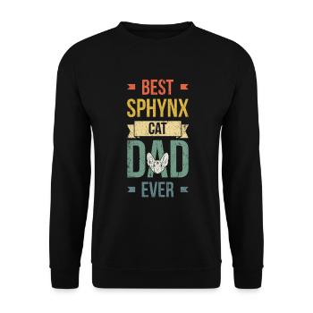 Bester Sphynx-katzenvater Aller Zeiten Design Für - Unisex Pullover - Schwarz - Vorne - Alina (178cm) & Michal (187cm)
