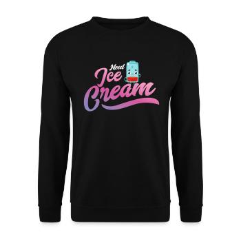 Besoin de crème glacée pour frozen sweet fan - Sweat-shirt Unisexe - noir - Devant - Alina (178cm) & Michal (187cm)