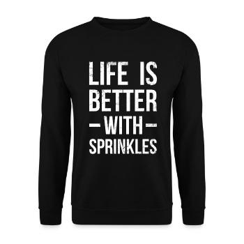 La vie est meilleure avec des saupoudrages pour frozen sweet fan - Sweat-shirt Unisexe - noir - Devant - Alina (178cm) & Michal (187cm)
