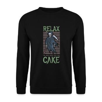 Détendez-vous, je suis juste là pour le - Sweat-shirt Unisexe - noir - Devant - Alina (178cm) & Michal (187cm)