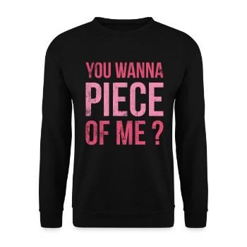 Tu veux un morceau de moi pour les fans de pâtisserie ou de pâtisserie - Sweat-shirt Unisexe - noir - Devant - Alina (178cm) & Michal (187cm)