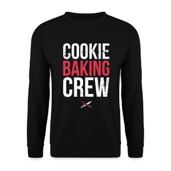 Cookie Baking Crew For Bakers Or Baking Fans - Unisex Sweatshirt - black - Front - Alina (178cm) & Michal (187cm)