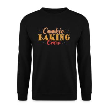 Cookie Baking Crew For Bakers Or Baking Fans - Unisex Sweatshirt - black - Front - Alina (178cm) & Michal (187cm)