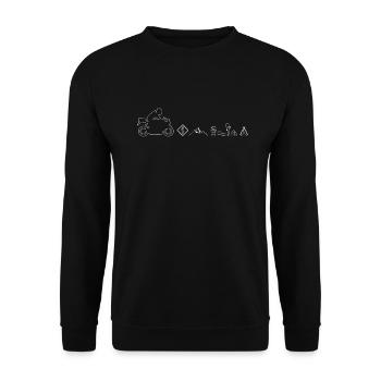Racing Machine Motorcycle Symbols - Unisex Sweatshirt - black - Front - Alina (178cm) & Michal (187cm)