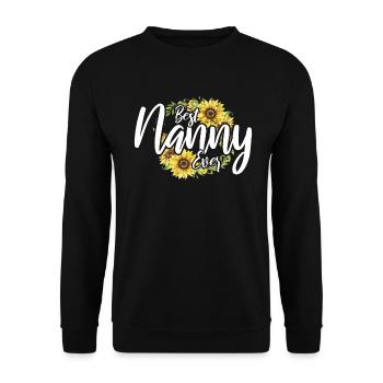 Best Nanny Ever For Grandmother, - Unisex Sweatshirt - black - Front - Alina (178cm) & Michal (187cm)