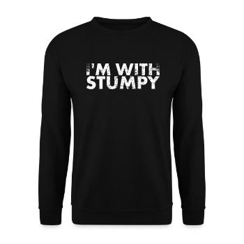 I Am With Stumpy For Amputees Amputees - Unisex Sweatshirt - black - Front - Alina (178cm) & Michal (187cm)