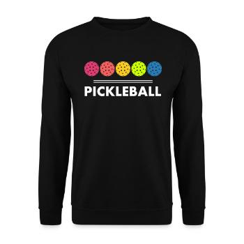 Pickleball Design Für Pickleball Player Oder - Unisex Pullover - Schwarz - Vorne - Alina (178cm) & Michal (187cm)