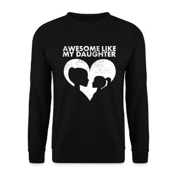 Fantastisch Wie Mein Tochterdesign Für Mama - Unisex Pullover - Schwarz - Vorne - Alina (178cm) & Michal (187cm)